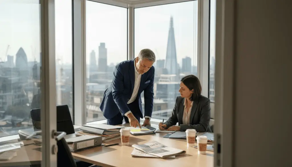 Property manager and tenant review green lease