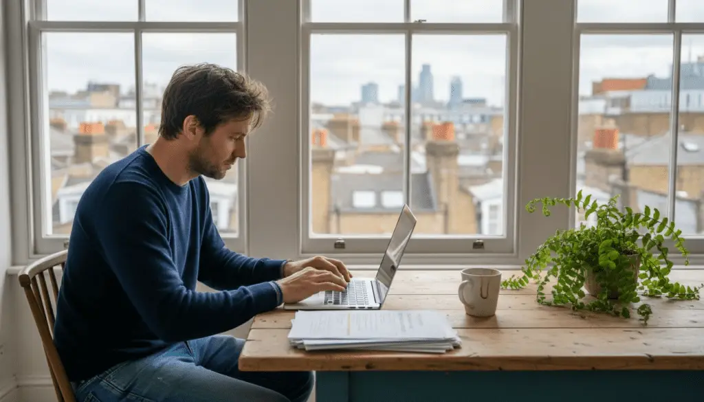 Homeowner applying for EPC online in London flat