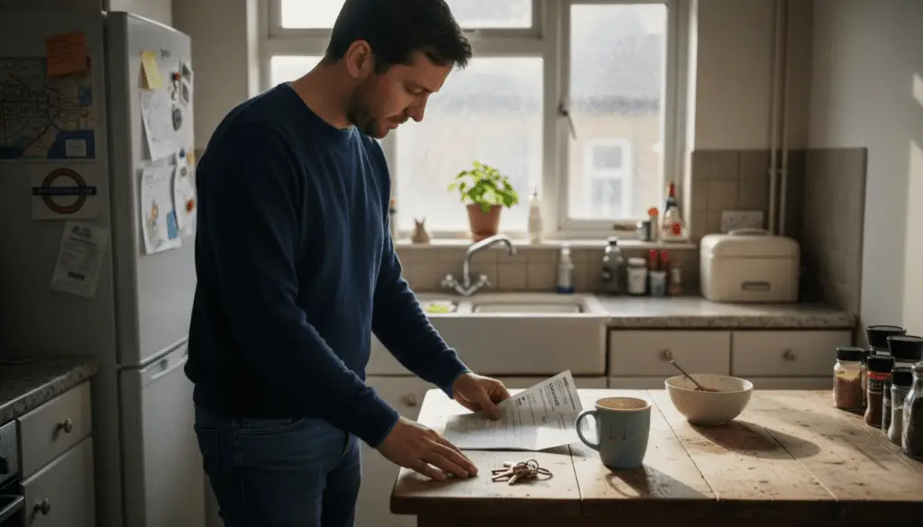 Landlord reviewing EPC and energy bill documents