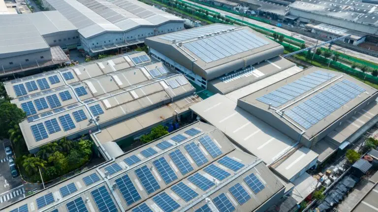 Industrial buildings with solar panels energy statement