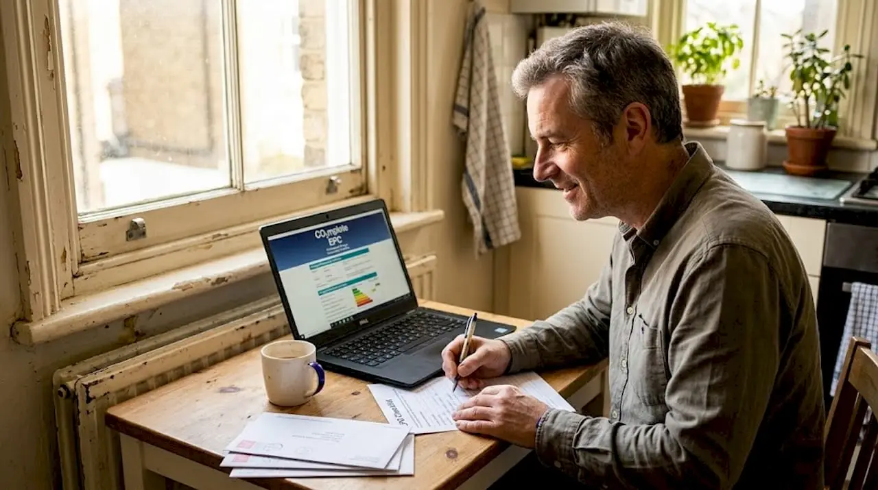 Landlord reviewing EPC checklist in London flat