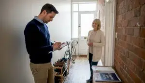 EPC assessor evaluating London home's hallway