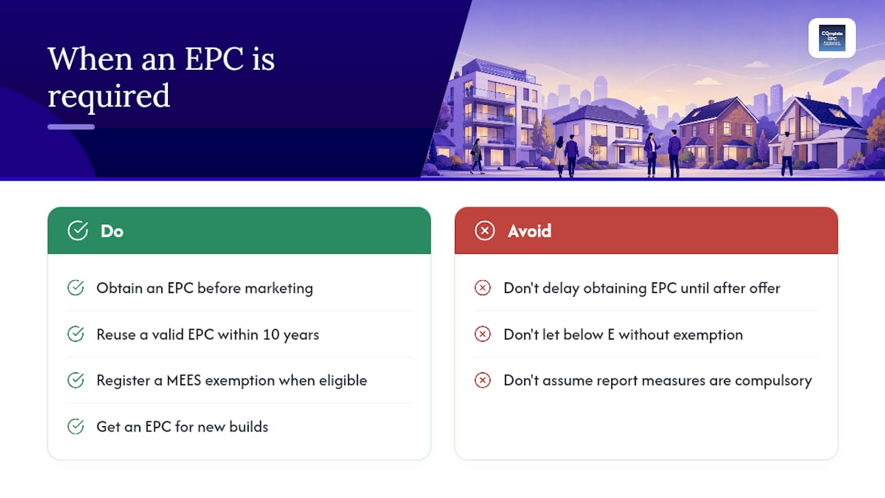 When is an EPC legally required? — overview diagram