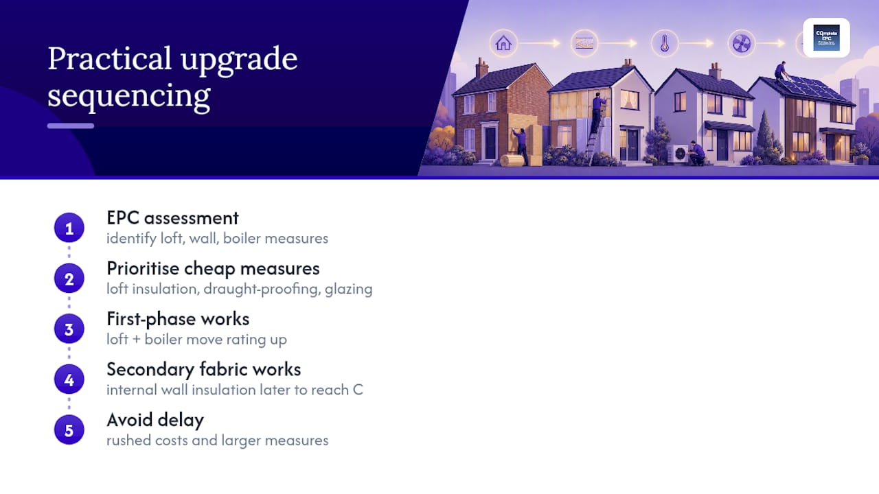What do successful energy efficiency upgrades look like in practice? — overview diagram