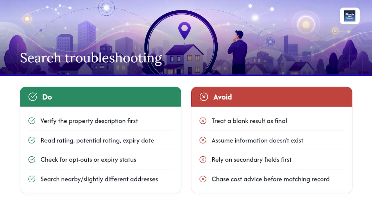 Why the postcode search gets overcomplicated — overview diagram