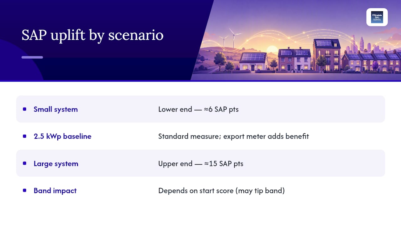 Diagram of solar array factors affecting SAP point uplift