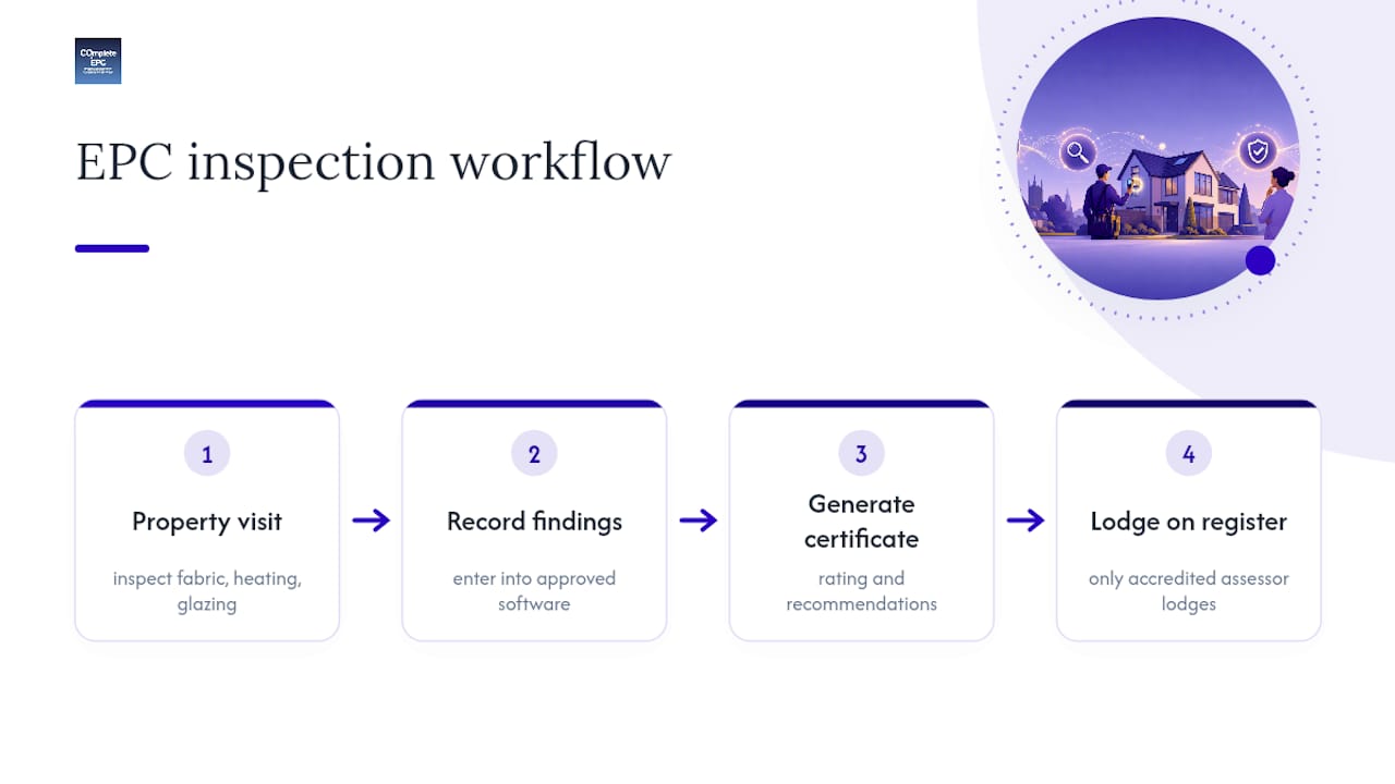 EPC assessment workflow from inspection to registration