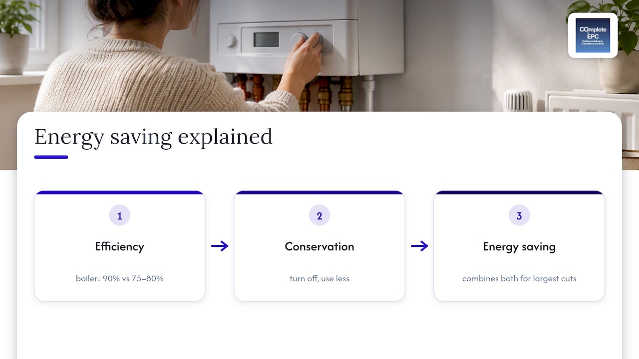 What does energy saving actually mean? — overview diagram