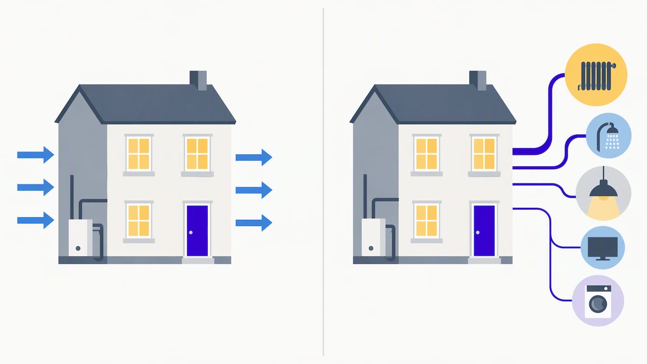 Illustration comparing EPC modelling and real energy use