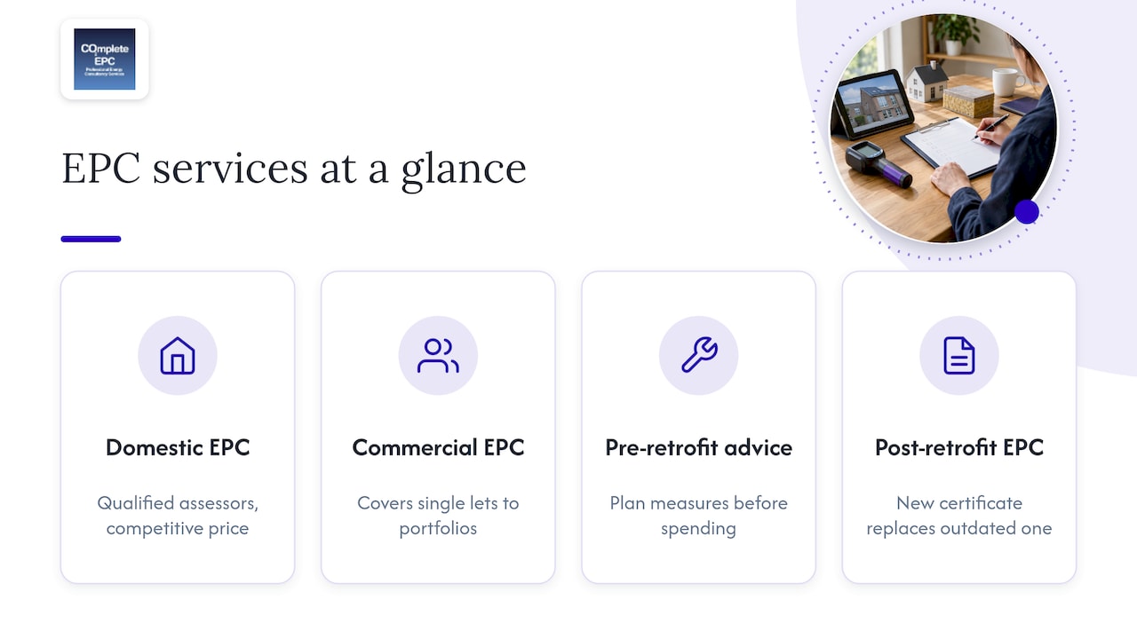 Why Complete EPC: proof points and how our services support compliance — overview diagram