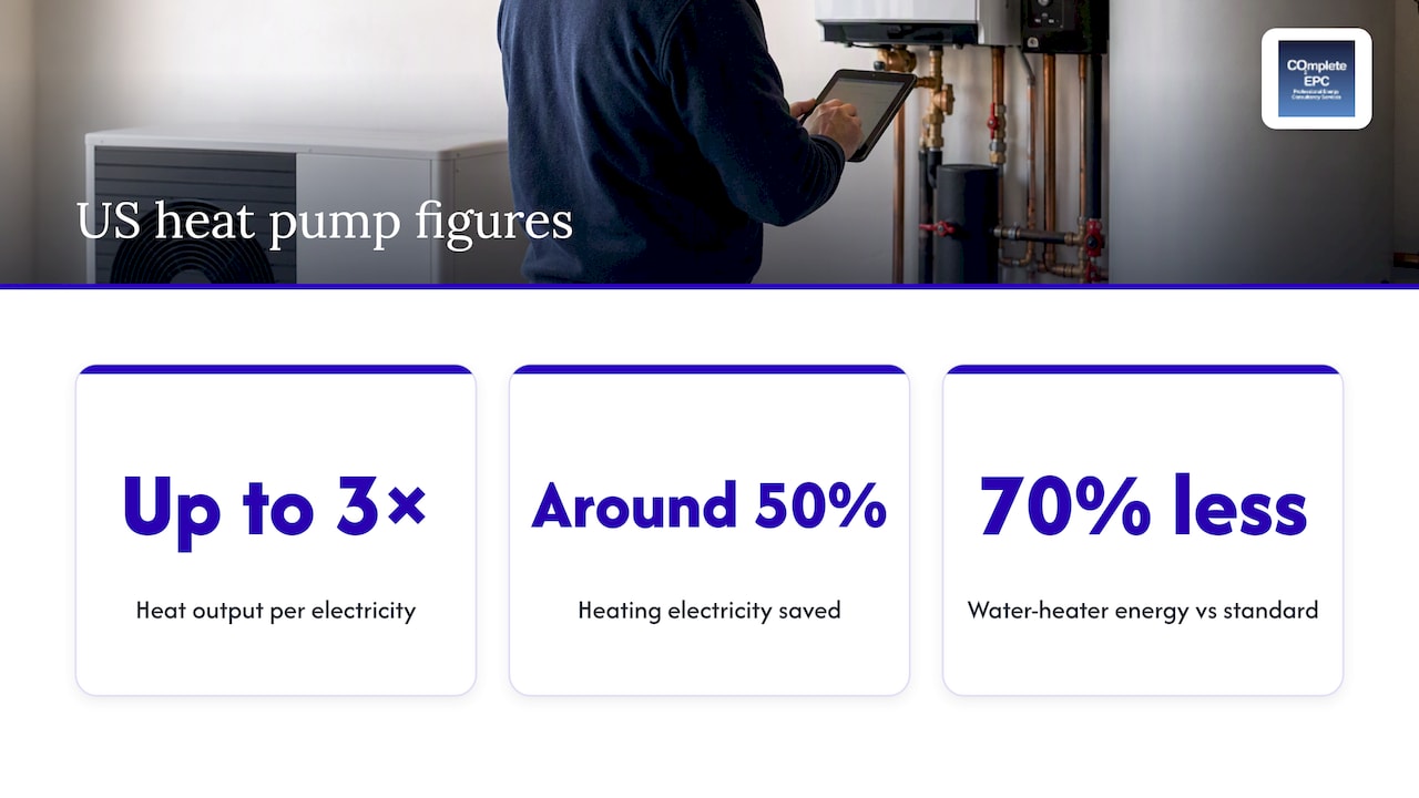 Heating and hot water: heat pumps and controls — overview diagram