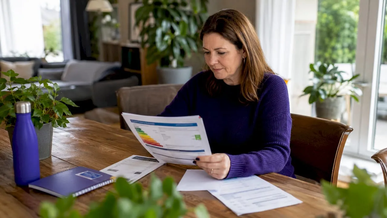 Property owner reviewing EPC rating documents