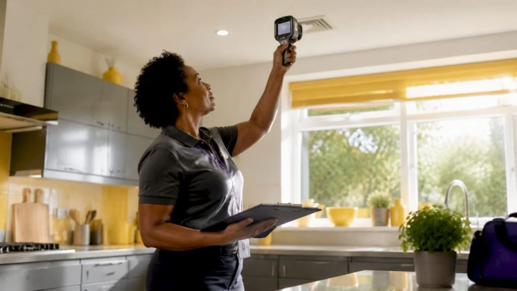 Energy assessor using thermal camera in home