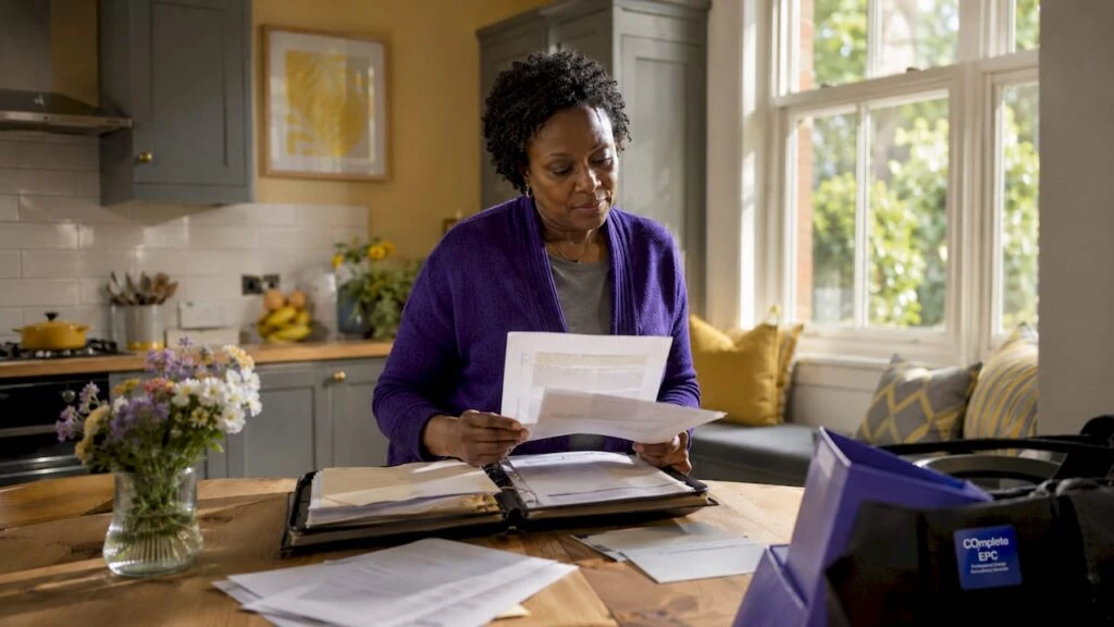 Landlord reviewing UK energy regulation papers