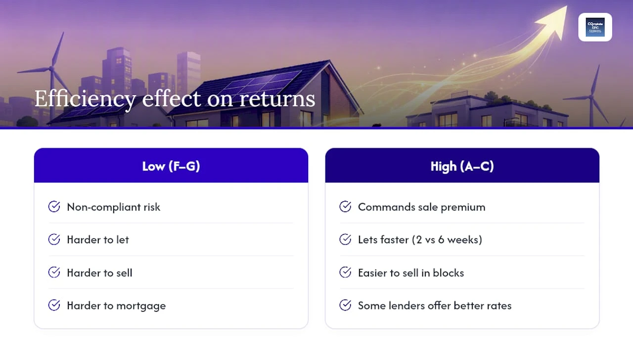 Does energy efficiency actually affect returns and valuation? — overview diagram