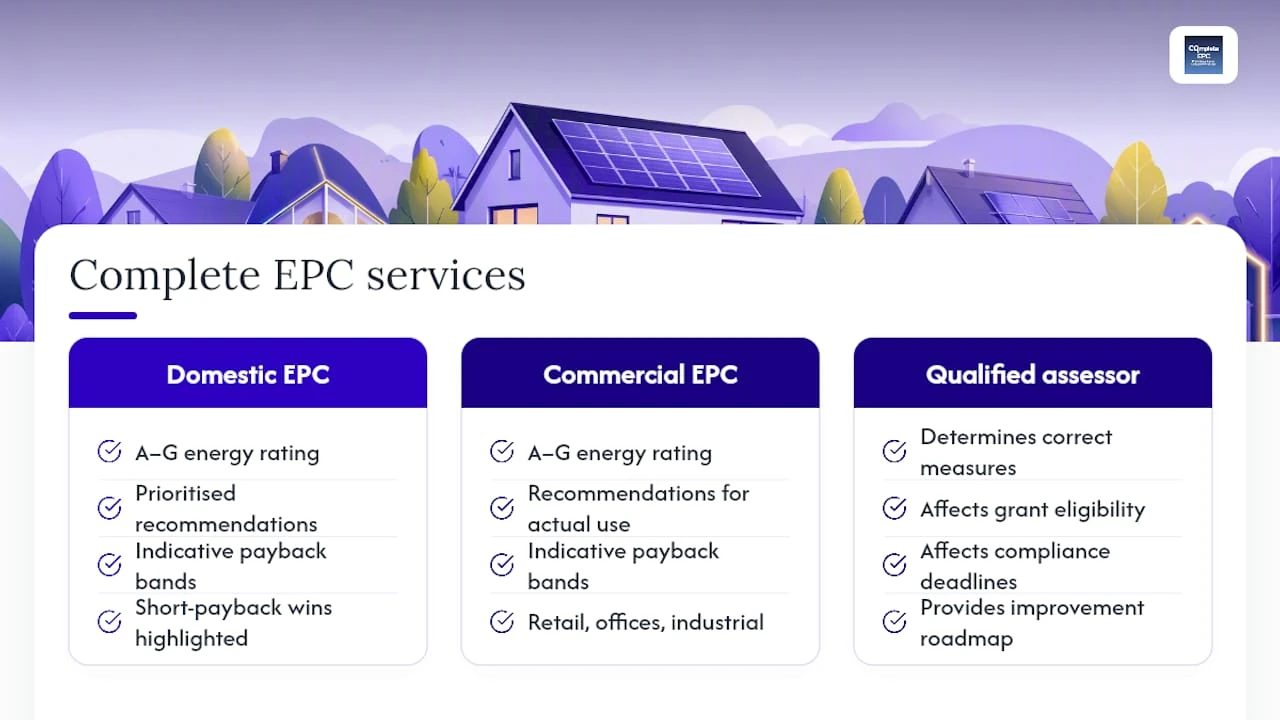 Book an EPC assessment with Complete EPC — overview diagram