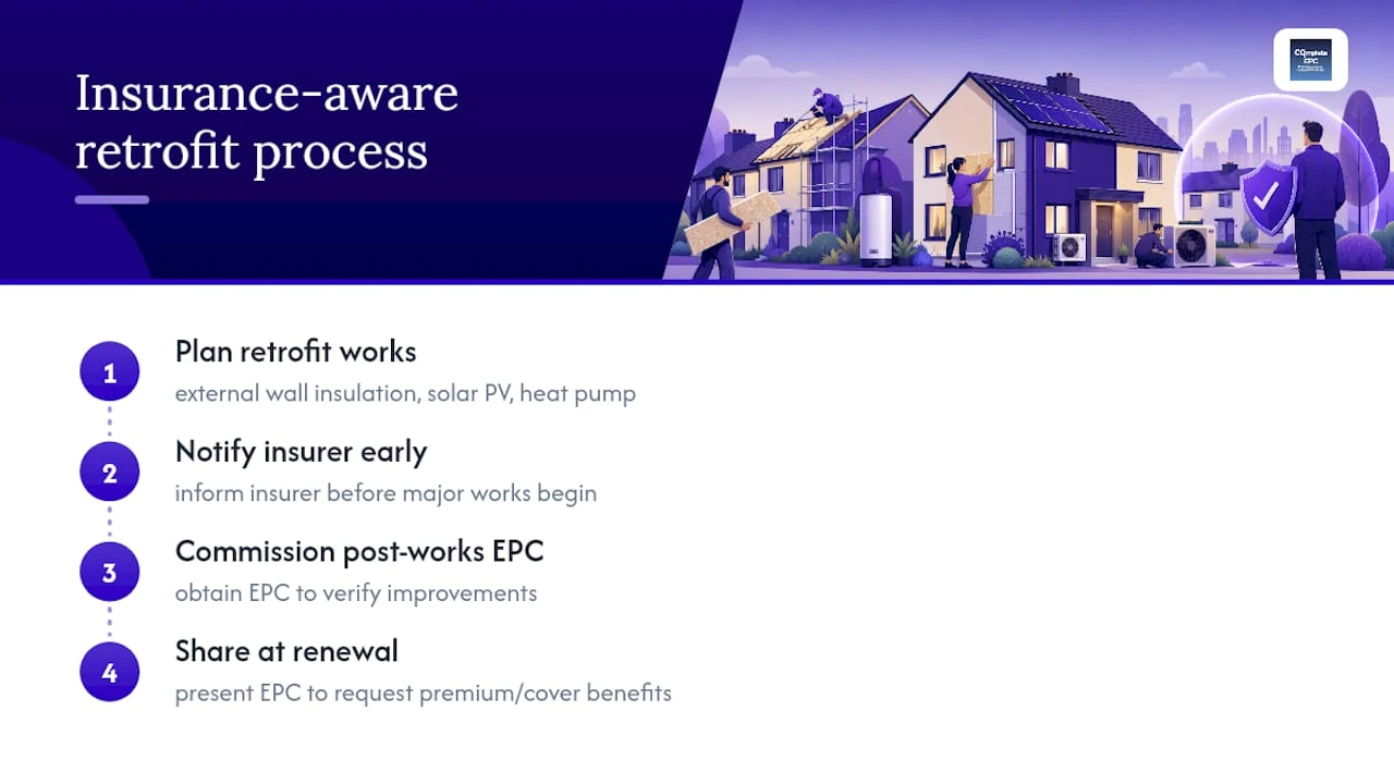 Retrofit and insurance notification process