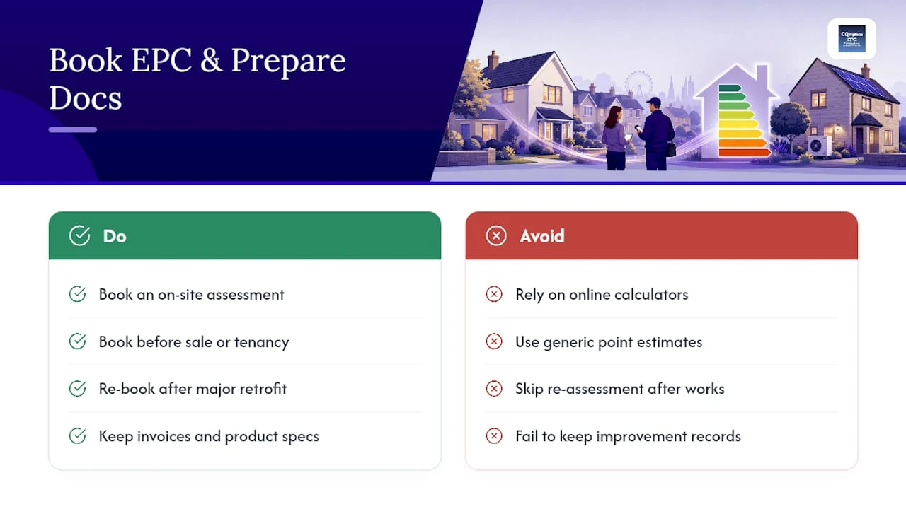 Book an assessment or plan your next improvement — overview diagram