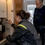EPC assessor checking rental heating controls