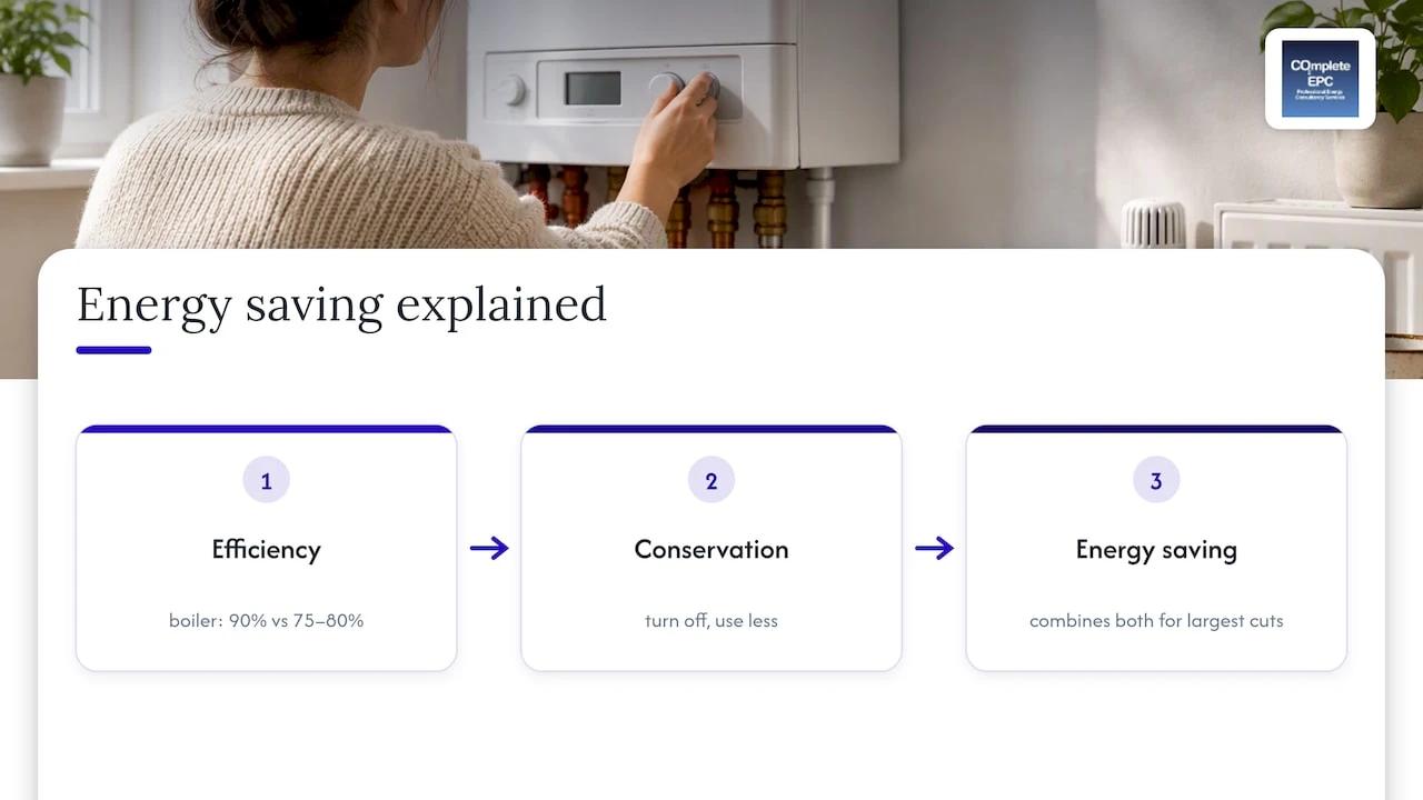 What does energy saving actually mean? — overview diagram