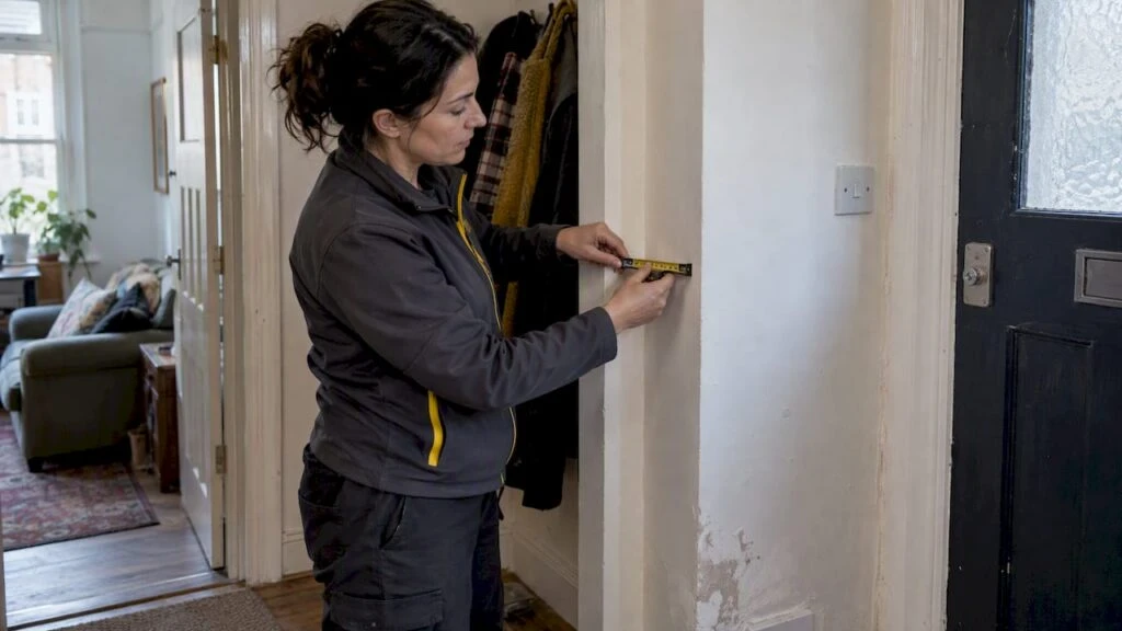 EPC assessor checking a North London rental home