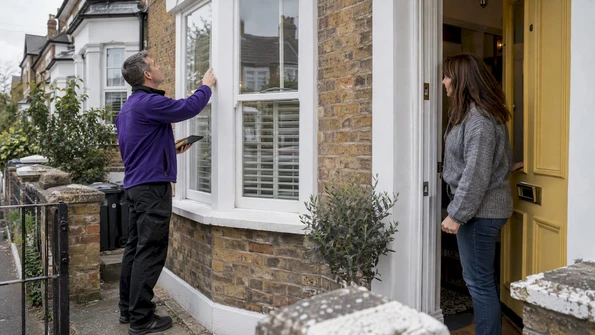 EPC assessor inspecting a London home