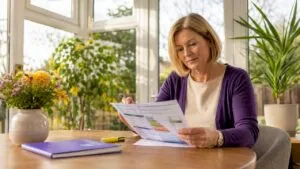 EPC assessor reviewing home energy report