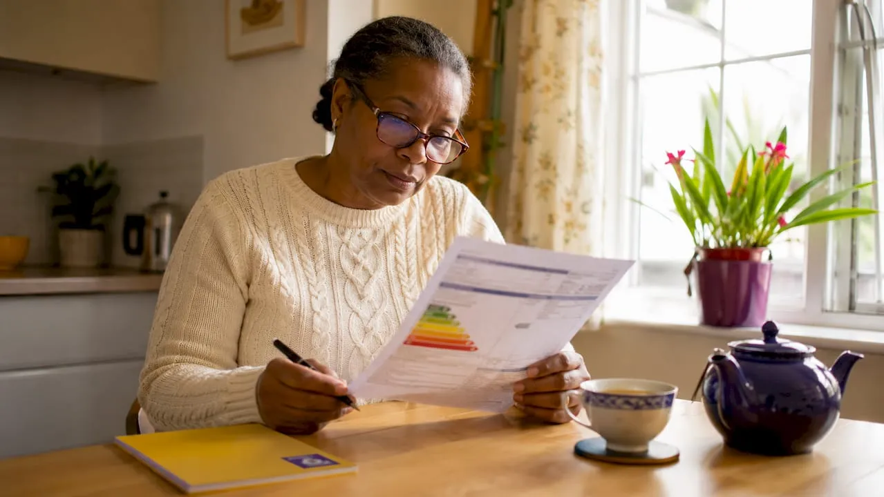London landlord reviewing EPC certificate at kitchen table