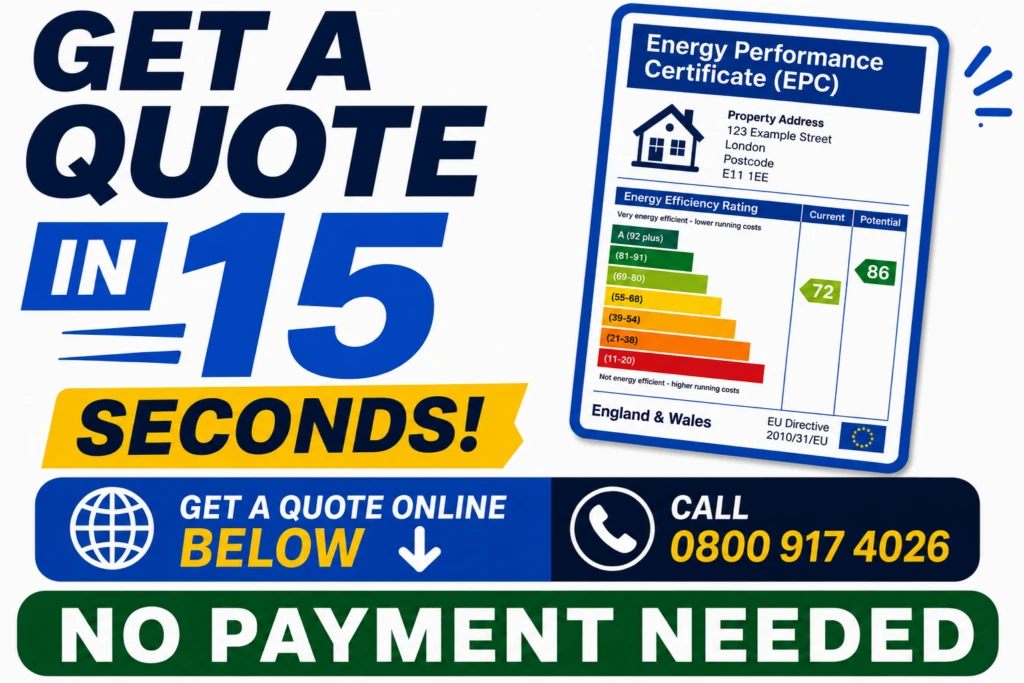 Quick energy performance certificate offer
