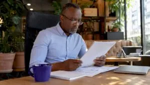 Landlord reviewing EPC compliance documents